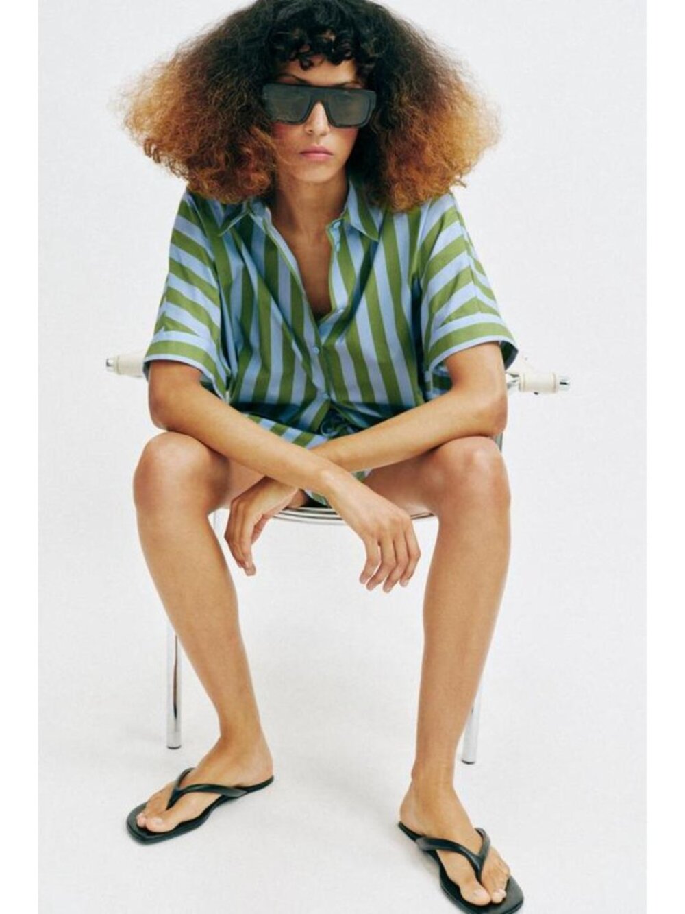 ZARA OVERSIZED STRIPED SHIRT - Picture 5 of 11